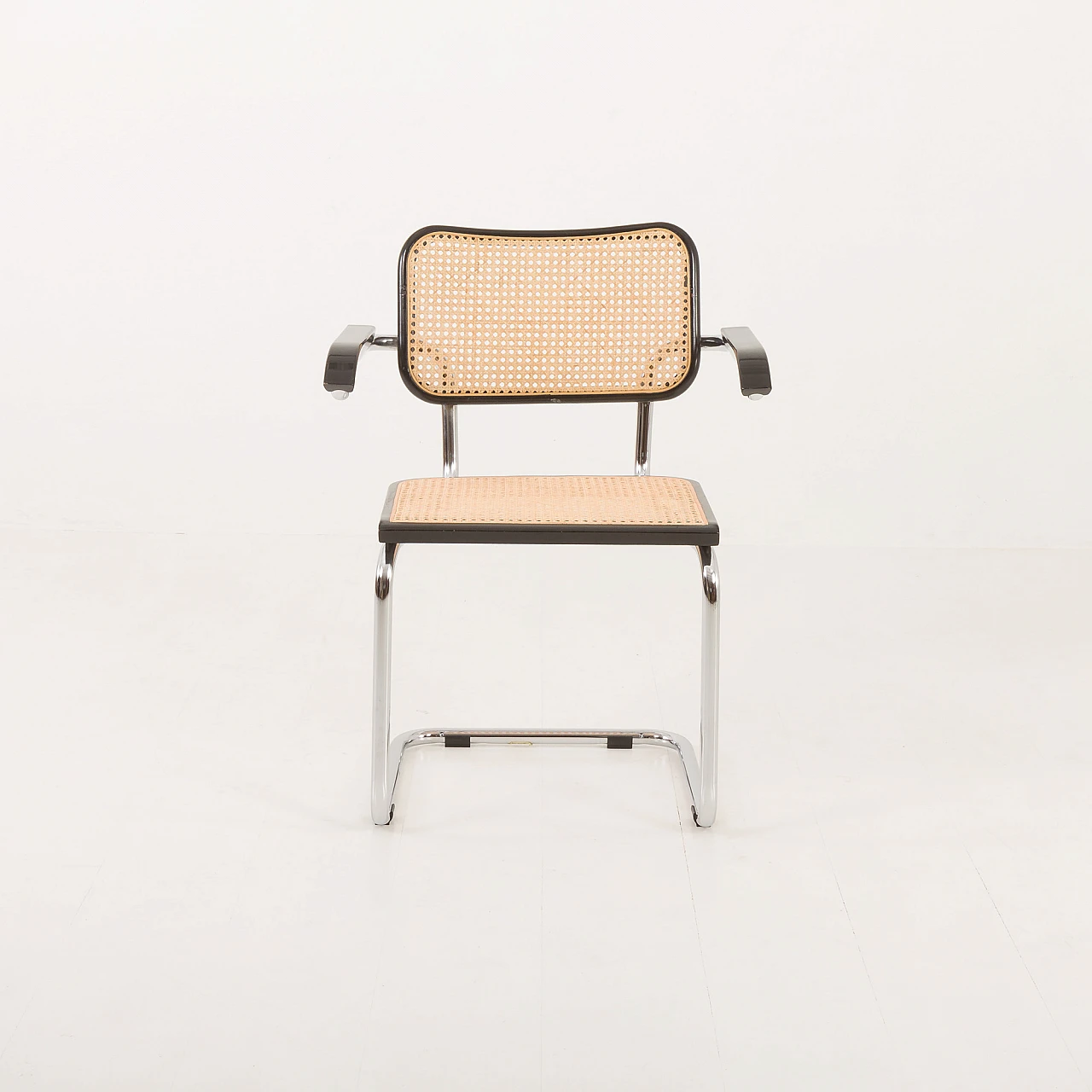 4 Cesca chairs in cane, beech & steel by M. Breuer for Gavina, 1980s 12