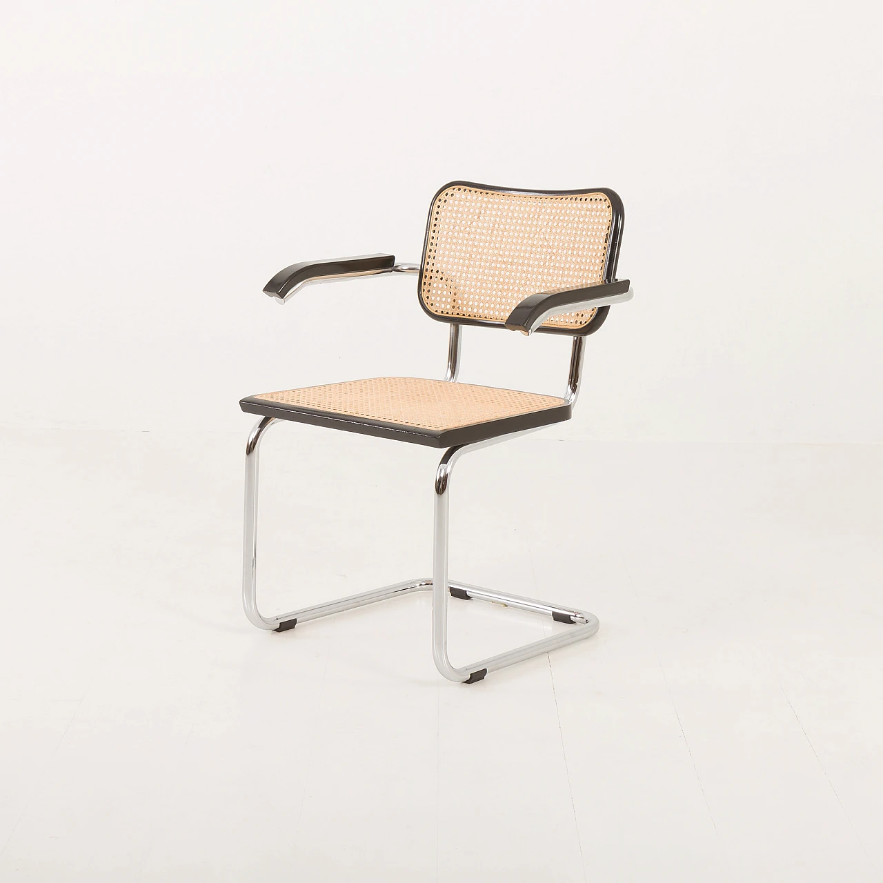 4 Cesca chairs in cane, beech & steel by M. Breuer for Gavina, 1980s 13