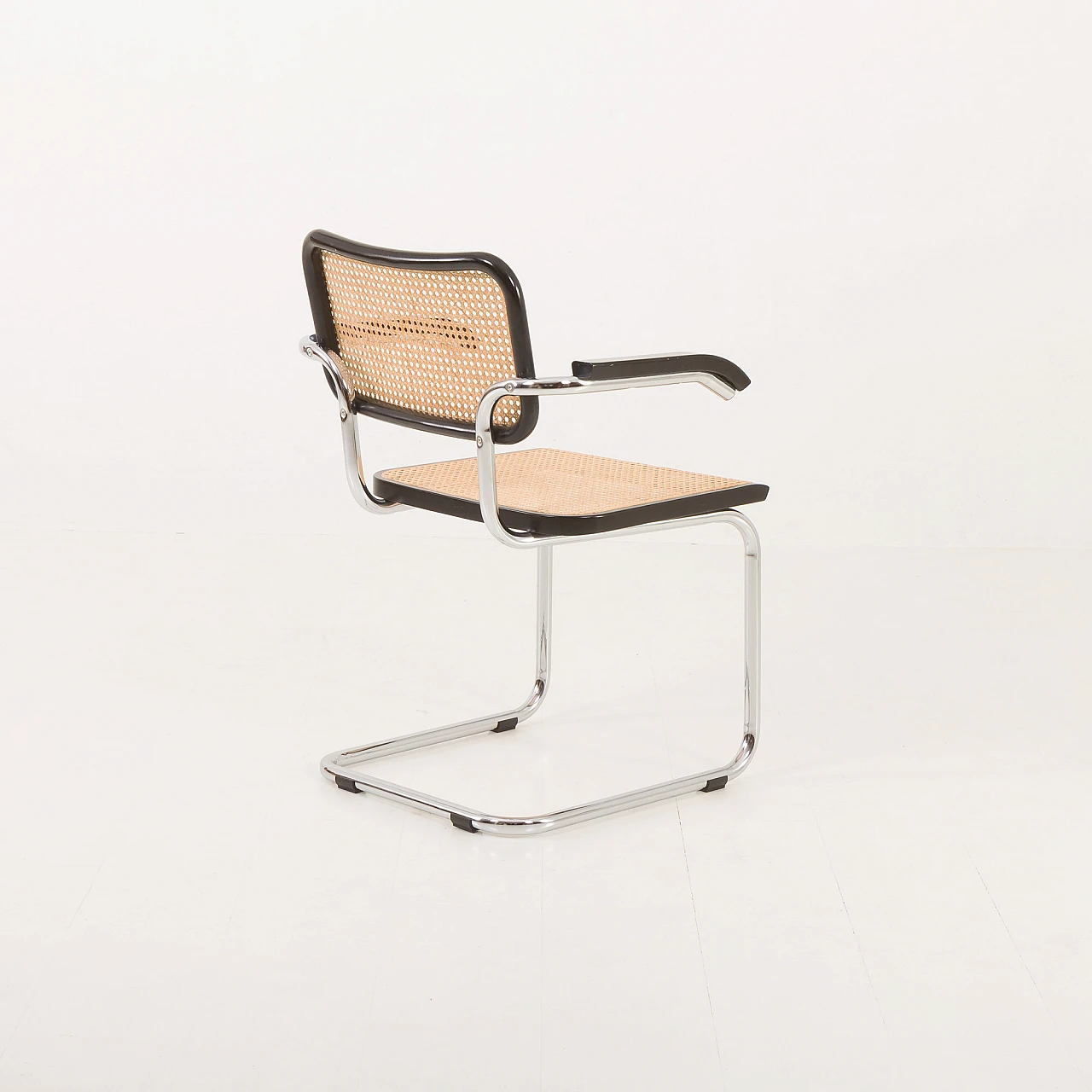 4 Cesca chairs in cane, beech & steel by M. Breuer for Gavina, 1980s 17