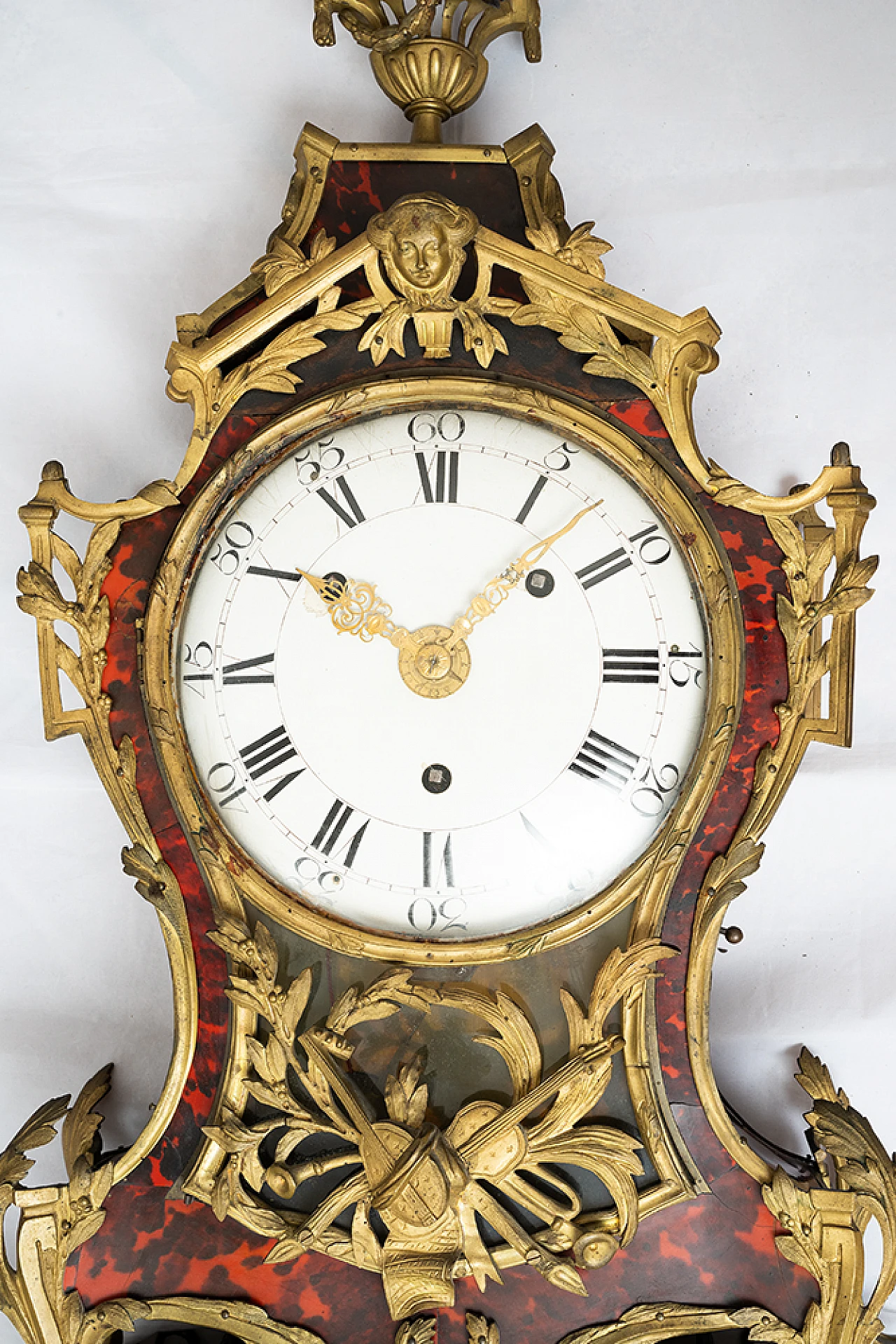 Louis XV Cartel wood and metal clock, 18th century 3