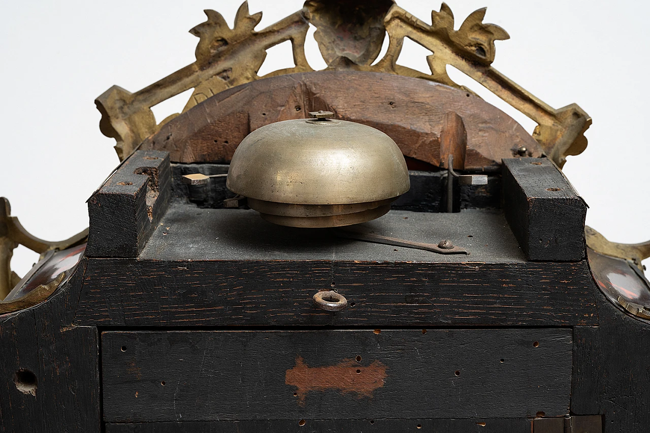 Louis XV Cartel wood and metal clock, 18th century 8