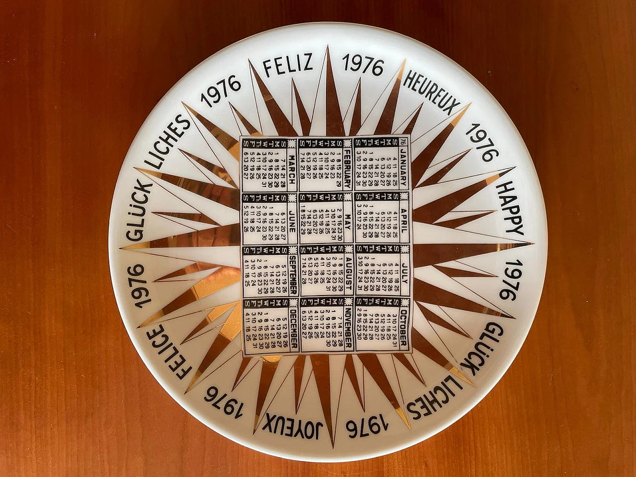 Calendar plate by Piero Fornasetti, 1976 1