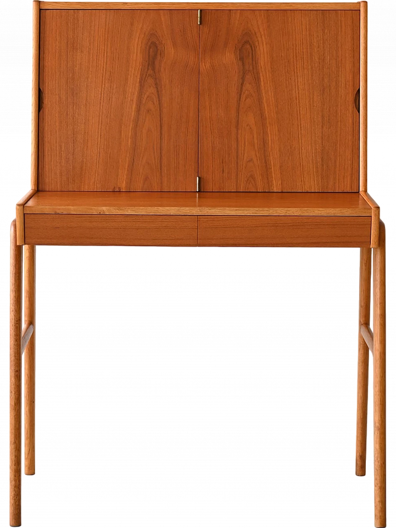 Scandinavian teak vanity table with mirror, 1960s 12