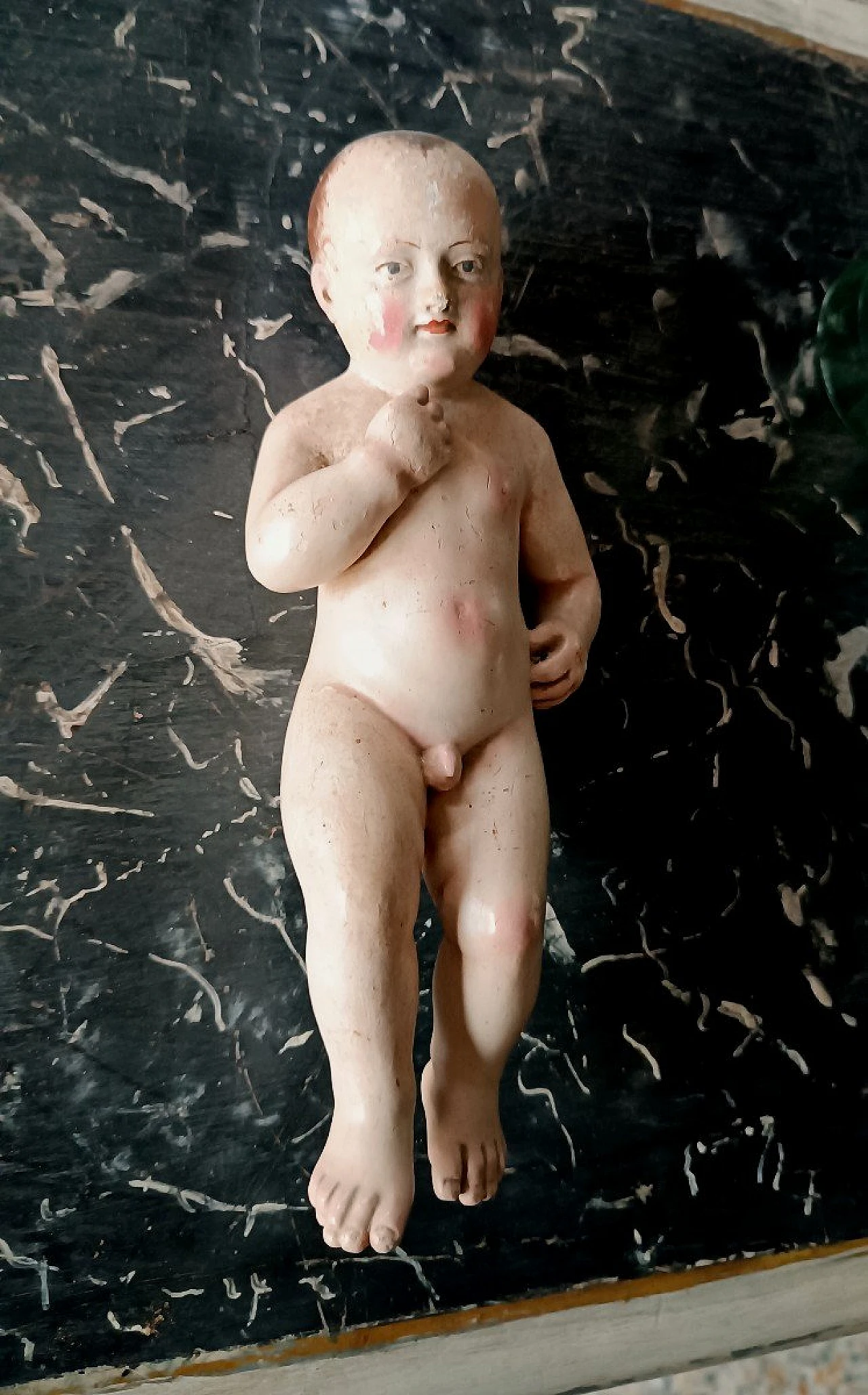 Baby Jesus, painted wood sculpture, 18th century 1