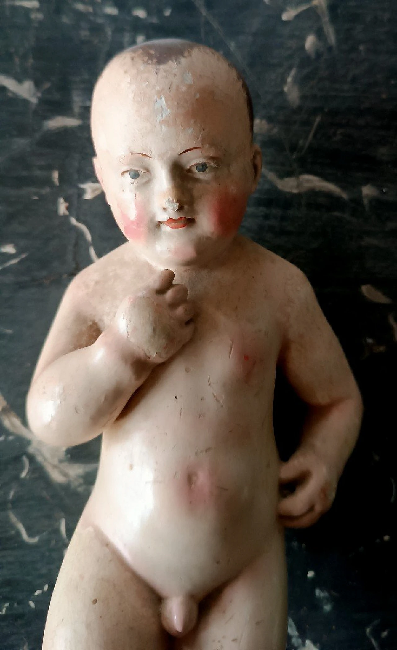 Baby Jesus, painted wood sculpture, 18th century 6