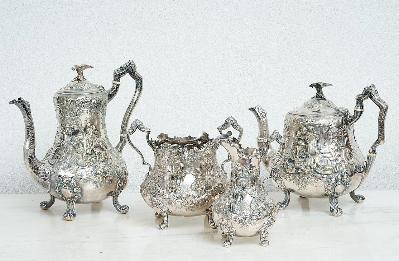 George III tea set in sheffield, 19th century 1