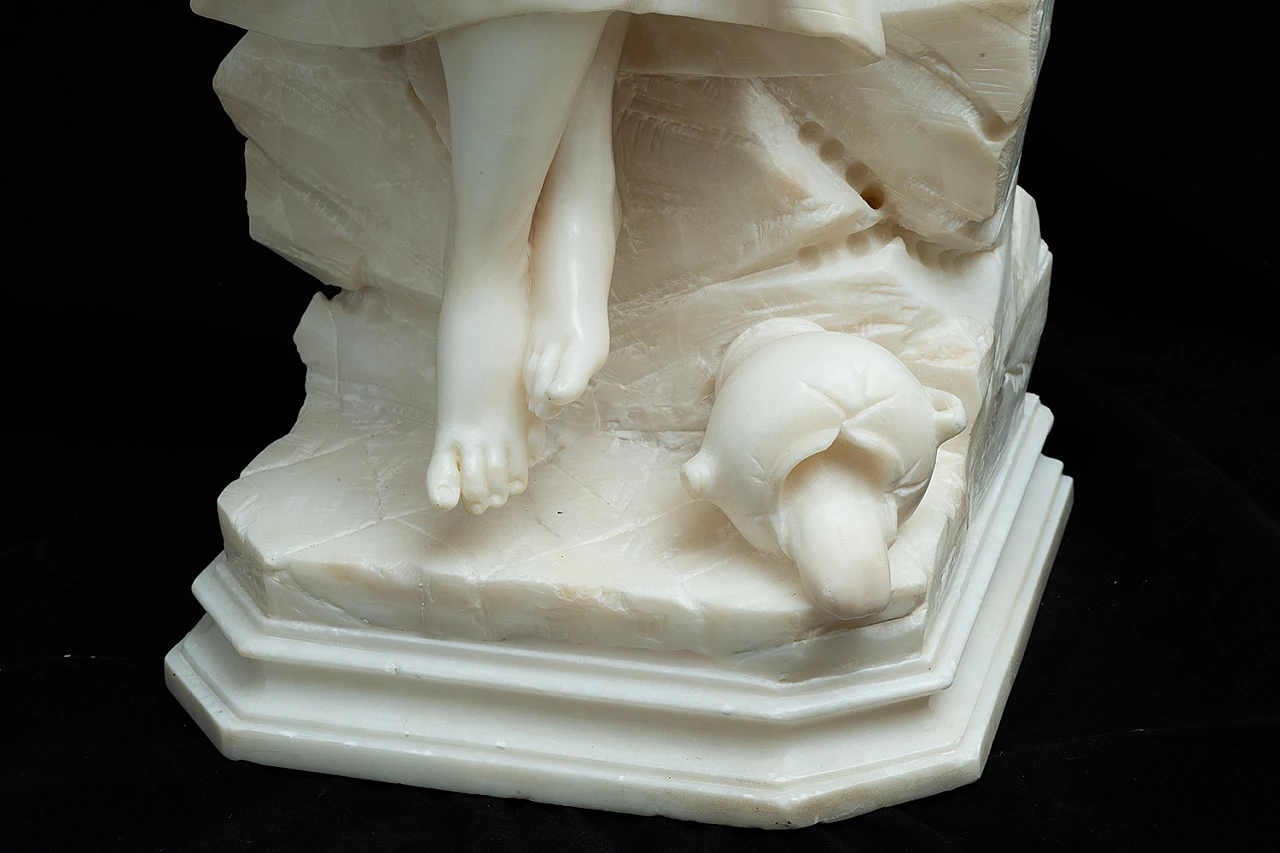 Napoleon III alabaster sculpture, second half of the 19th century 5