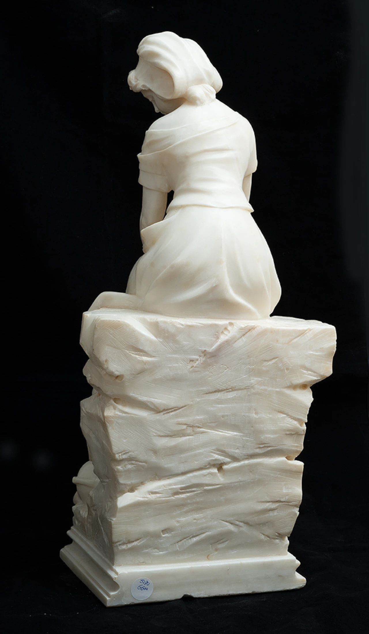 Napoleon III alabaster sculpture, second half of the 19th century 6