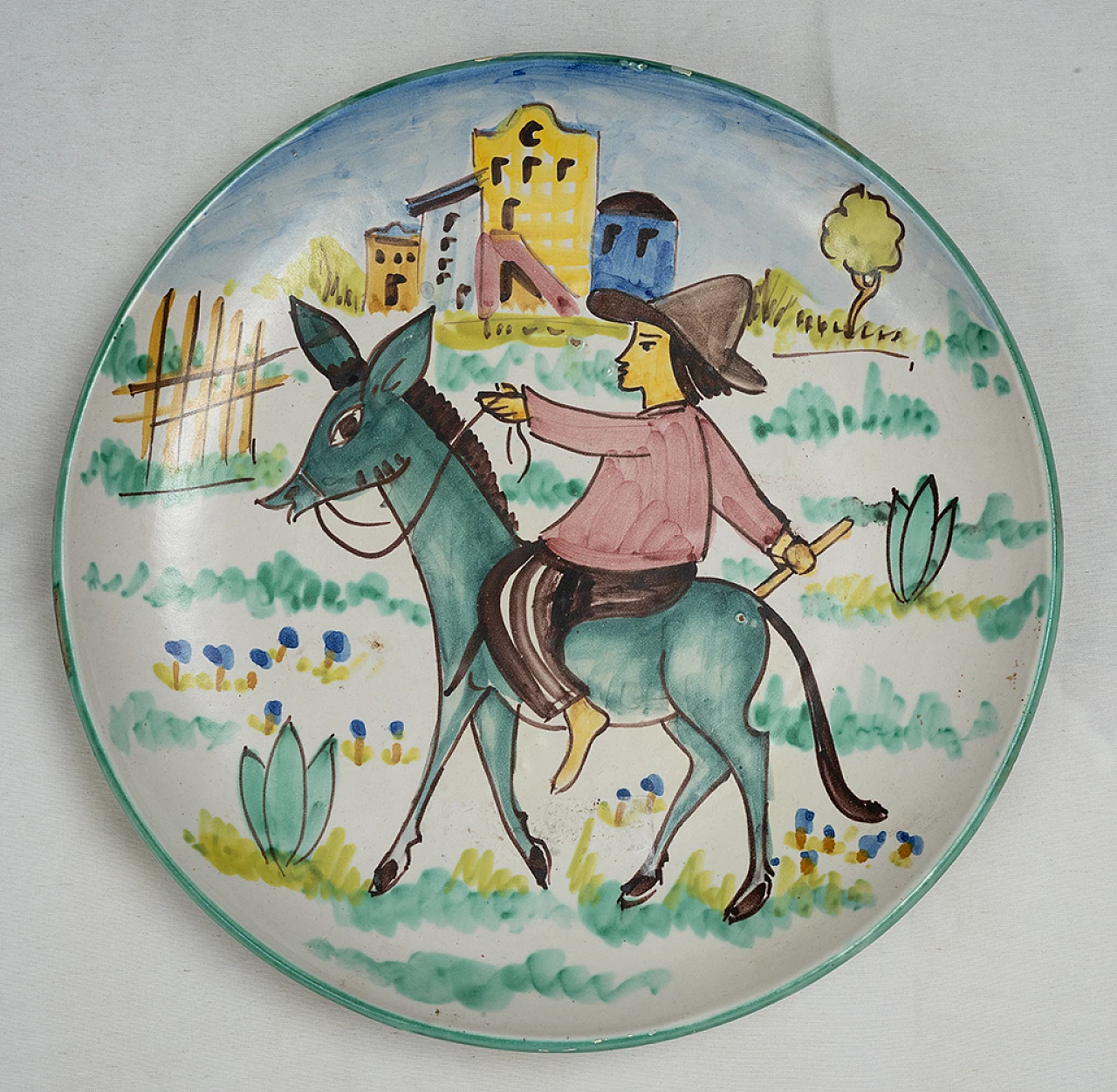 4 Vietri ceramic plates signed C.A.S, 1960s 2