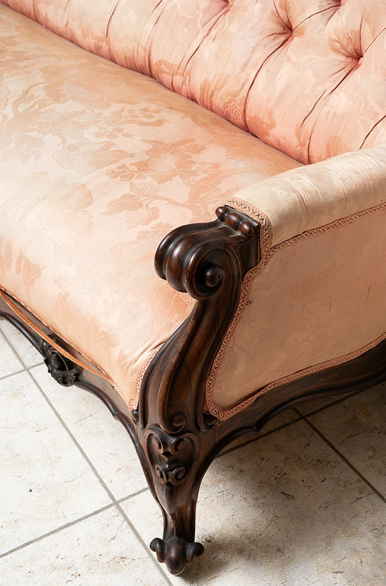 Louis Philippe sofa in exotic woods, 19th century 2