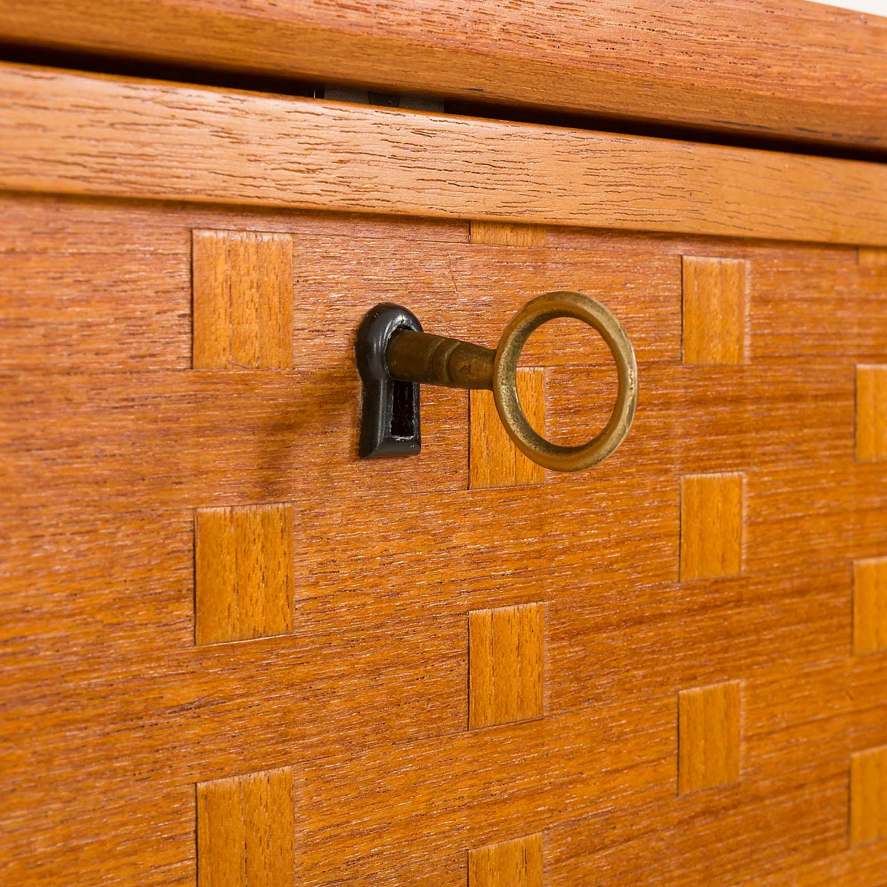 Teak wall unit with flap desk by Poul Cadovius, 1960s 15