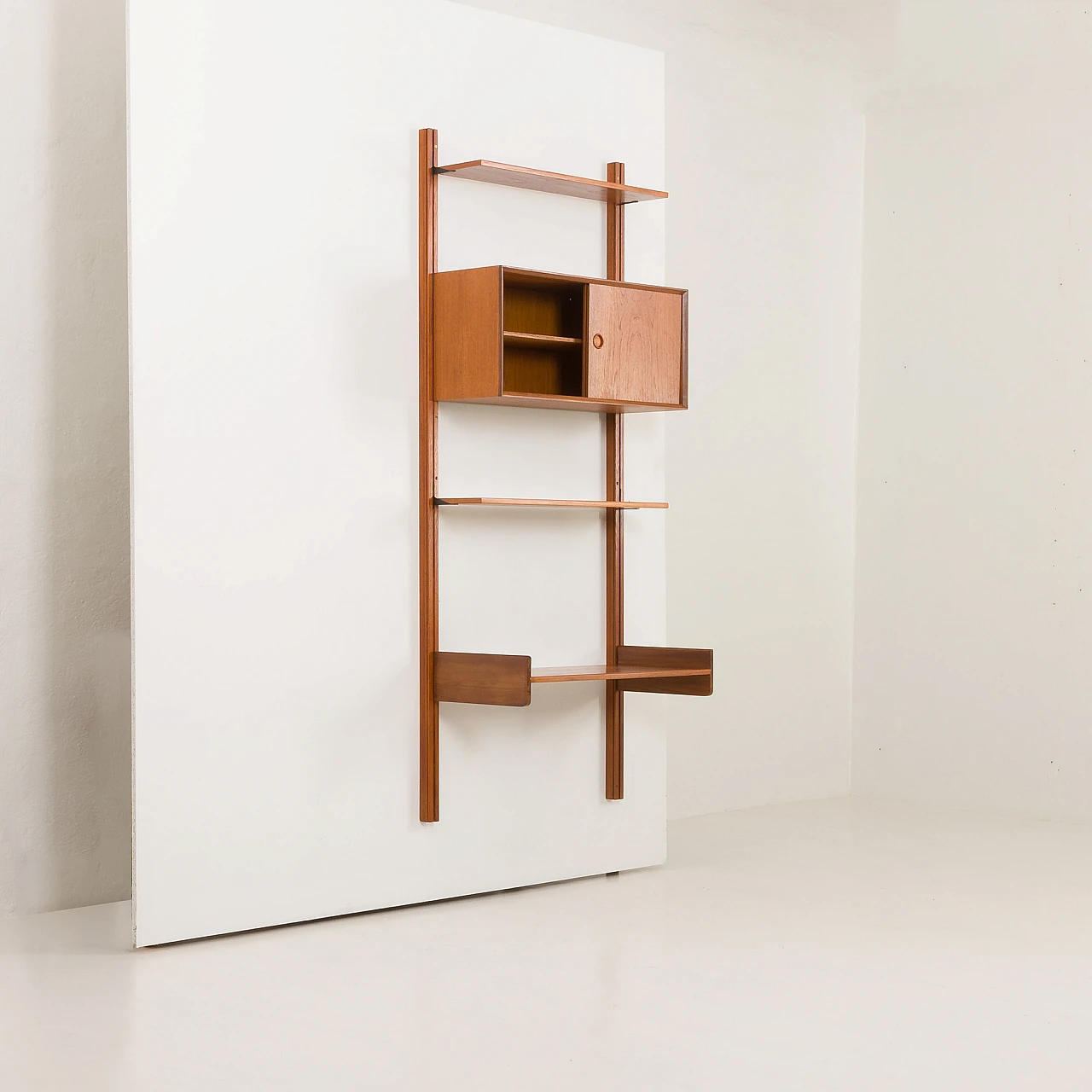 Teak wall unit with desk by Sven Andersen, 1960s 5