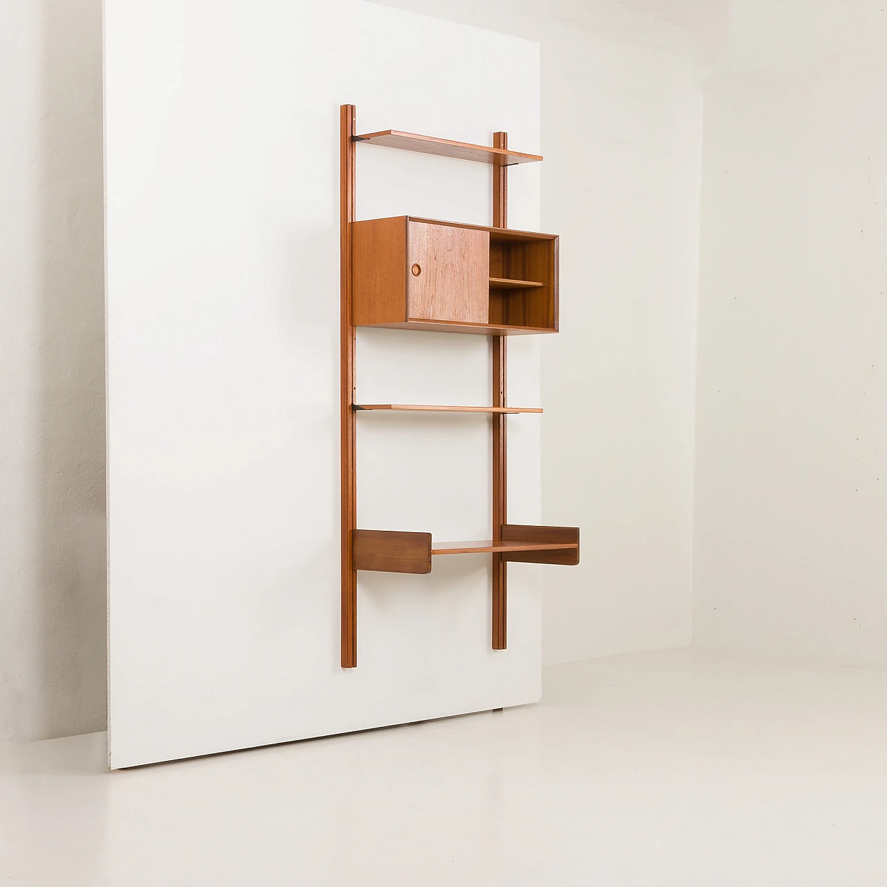 Teak wall unit with desk by Sven Andersen, 1960s 6