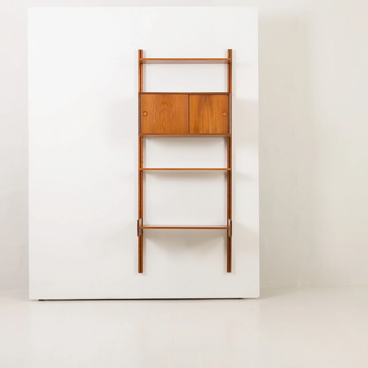 Teak wall unit with desk by Sven Andersen, 1960s 9