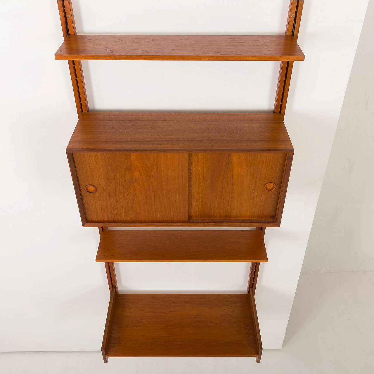 Teak wall unit with desk by Sven Andersen, 1960s 10