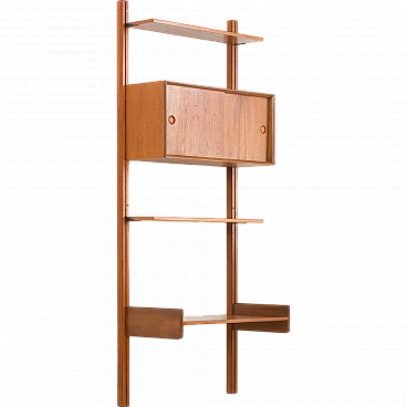 Teak wall unit with desk by Sven Andersen, 1960s