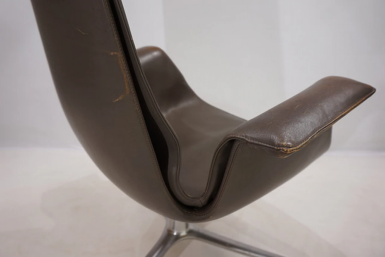 FK6725 Bird leather chair by Fabricius & Kastholm for A. Kill, 1960s 6