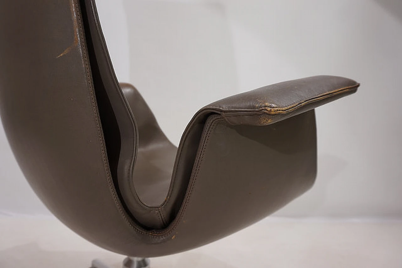 FK6725 Bird leather chair by Fabricius & Kastholm for A. Kill, 1960s 7