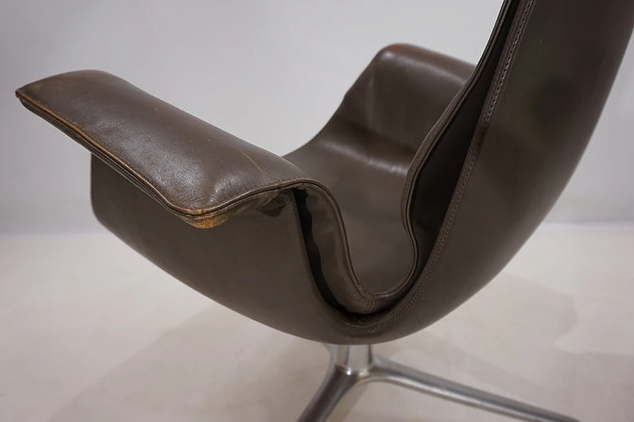 FK6725 Bird leather chair by Fabricius & Kastholm for A. Kill, 1960s 9