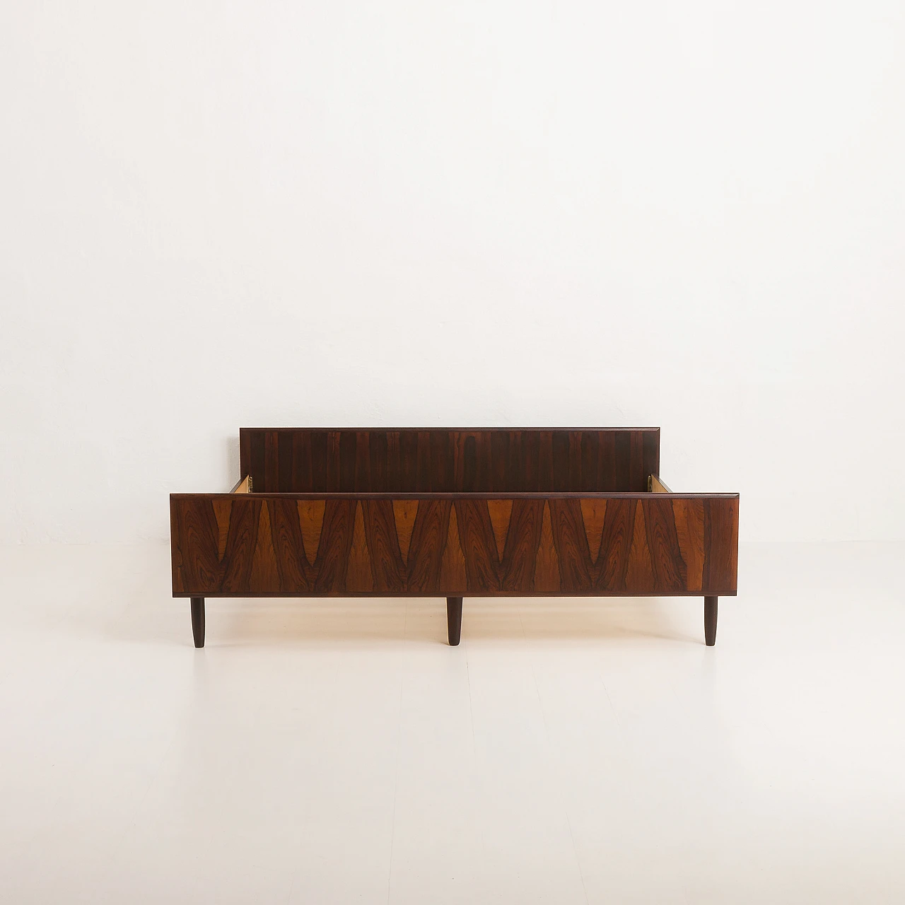 Danish queen size bed frame in rosewood, 1950s 7