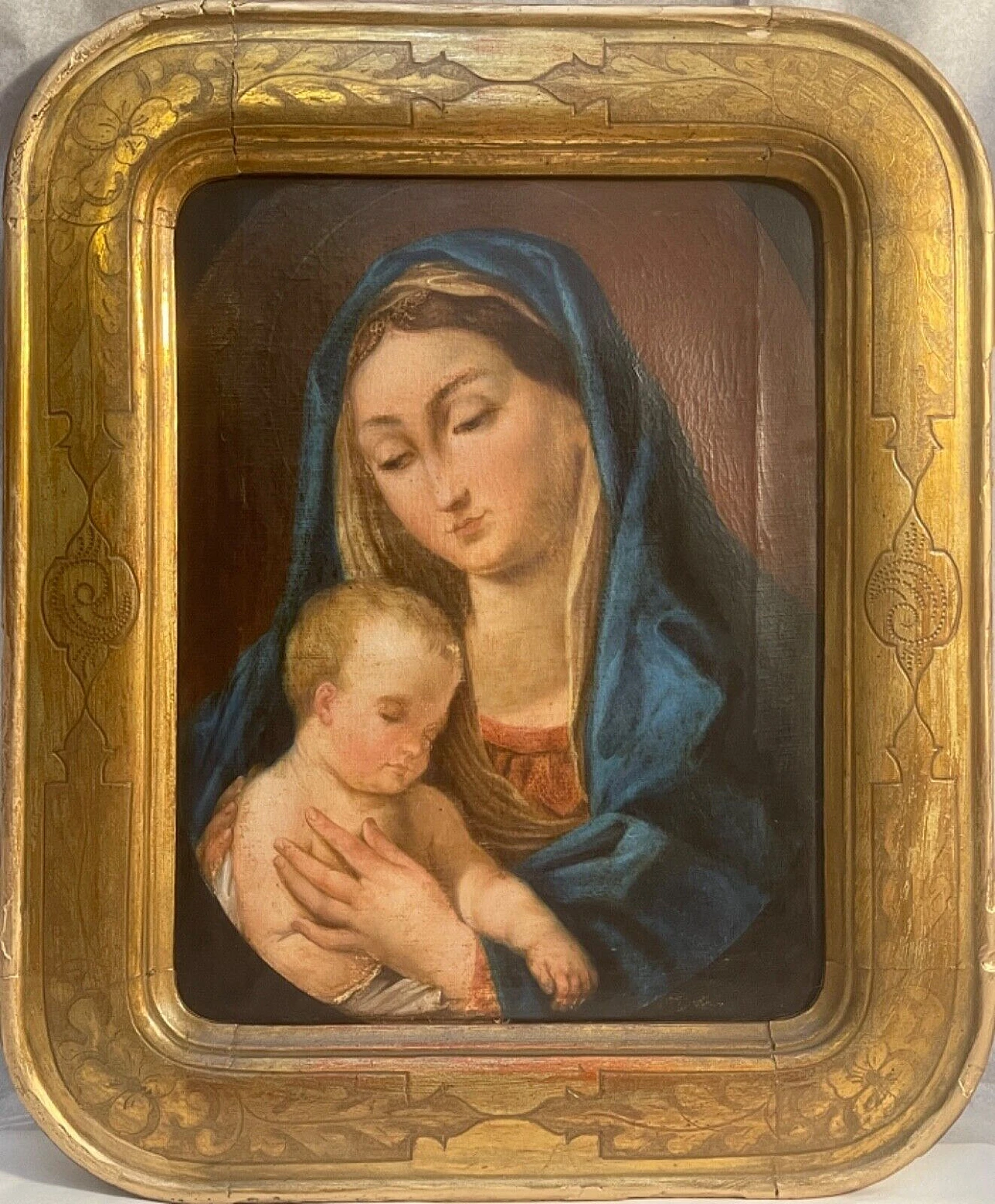 Madonna and Child, oil on canvas, 19th century 1