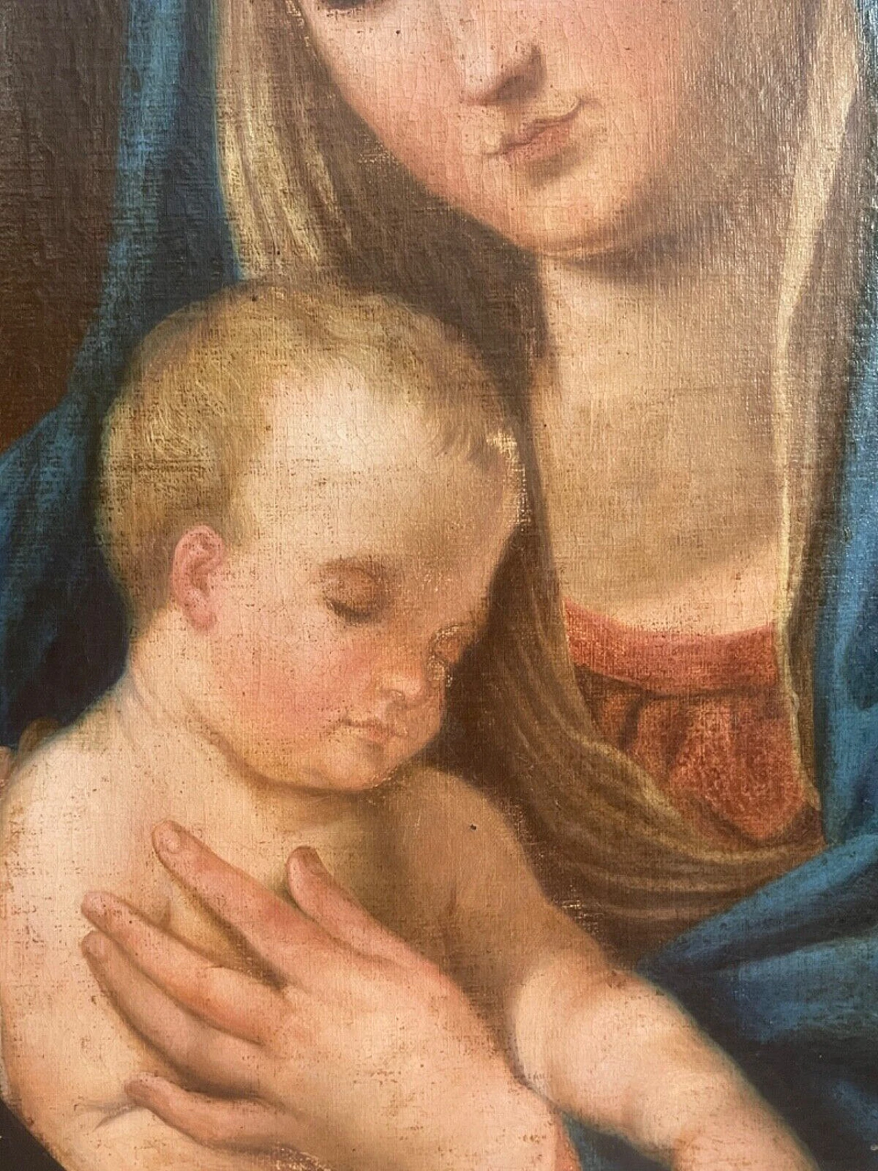 Madonna and Child, oil on canvas, 19th century 4