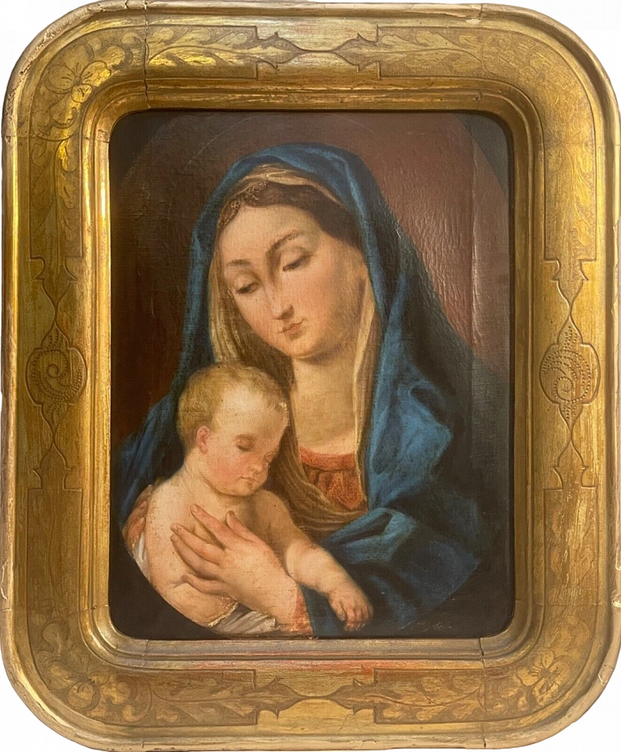 Madonna and Child, oil on canvas, 19th century 7