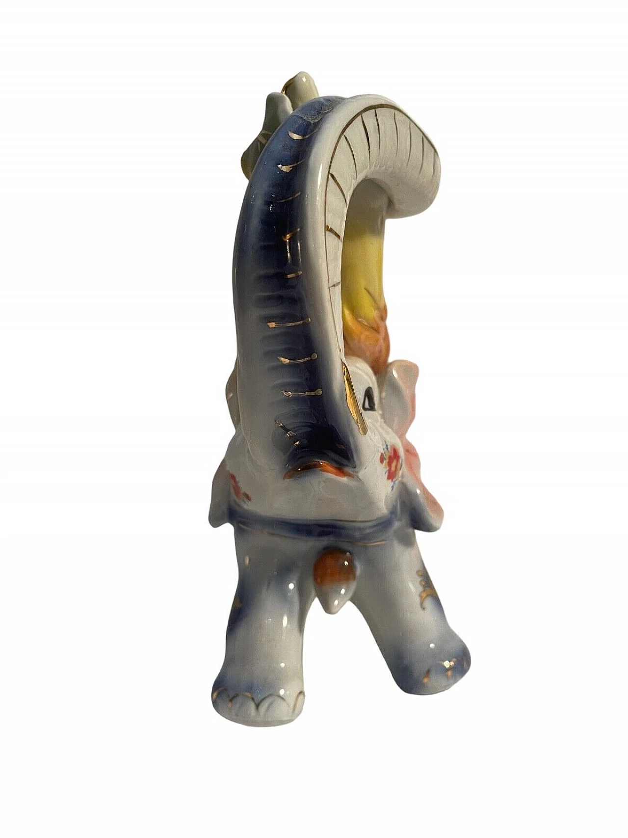 Lucky elephant, polychrome ceramic figurine 5