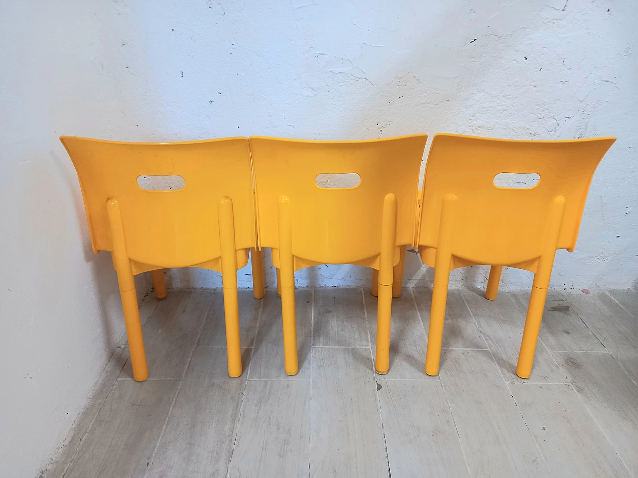 3 Chairs 4870 by Anna Castelli Ferrieri for Kartell, 1987 3