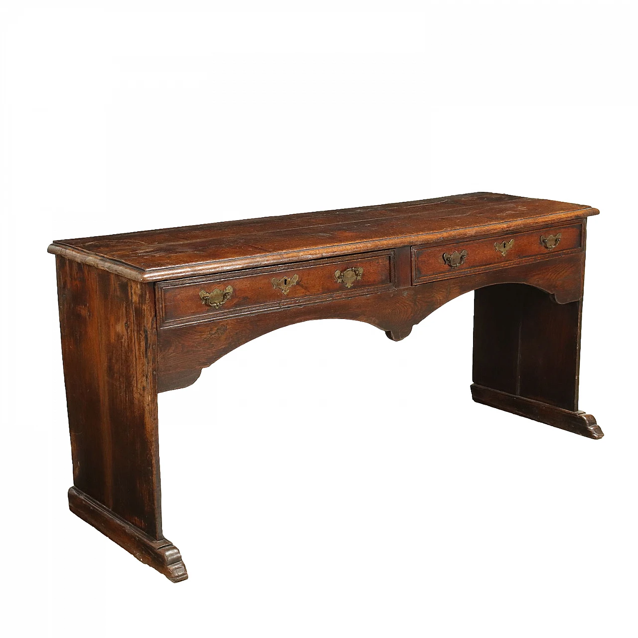 Queen Anne style walnut console table, 19th century 1