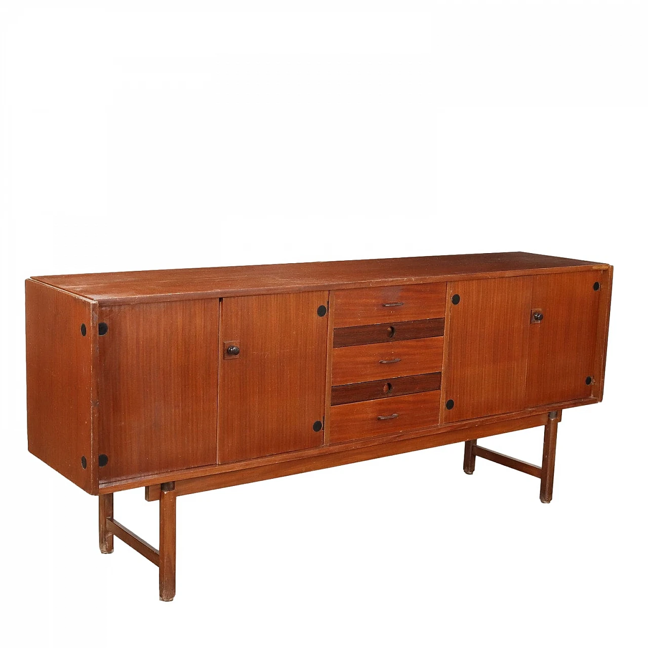 Credenza in legno impiallacciato teak, anni '60 1