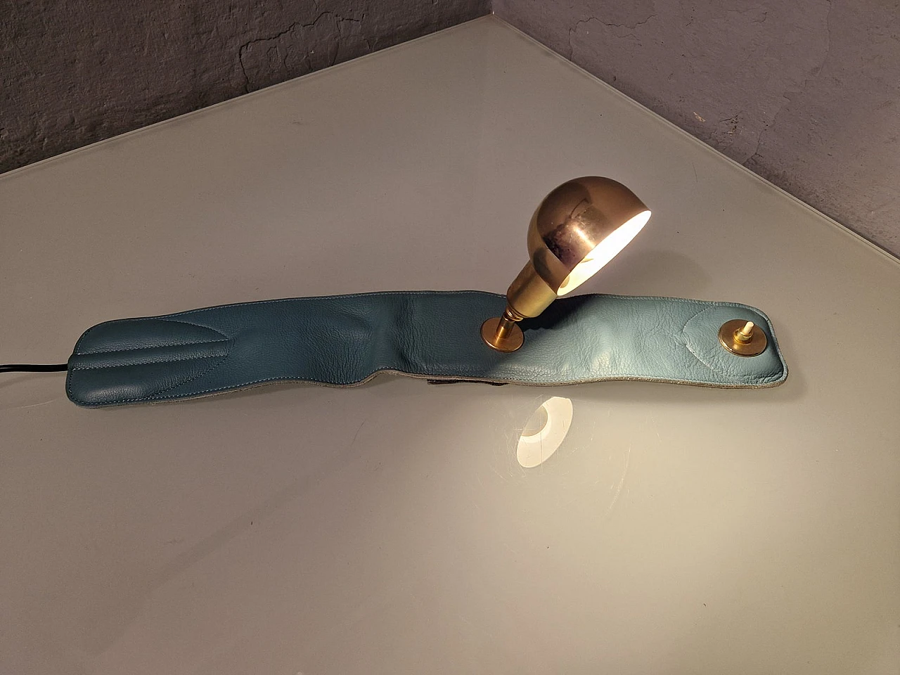 Light blue LP01 lamp by Luigi Caccia Domination for Azucena, 1980s 4