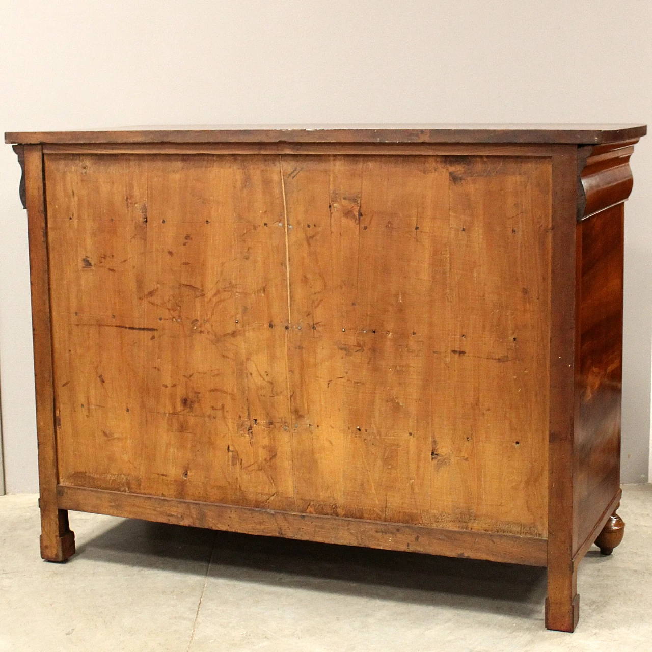 Charles X chest of drawers in solid walnut, 19th century 6