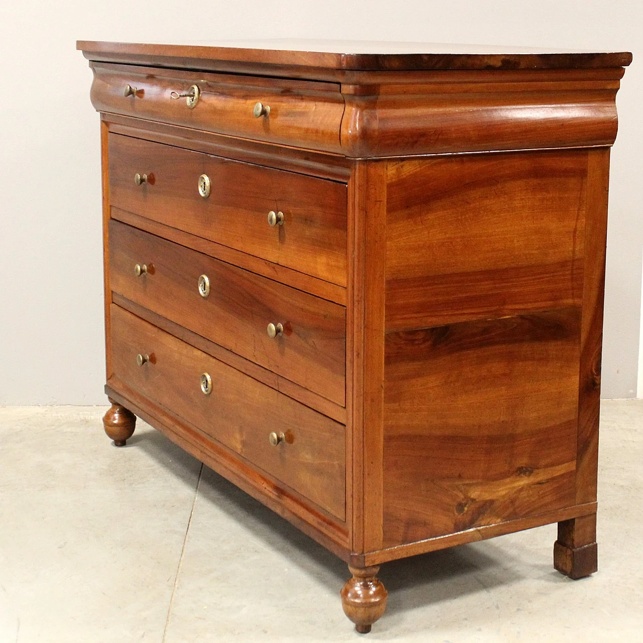 Charles X solid walnut dresser, first half of the 19th century 2