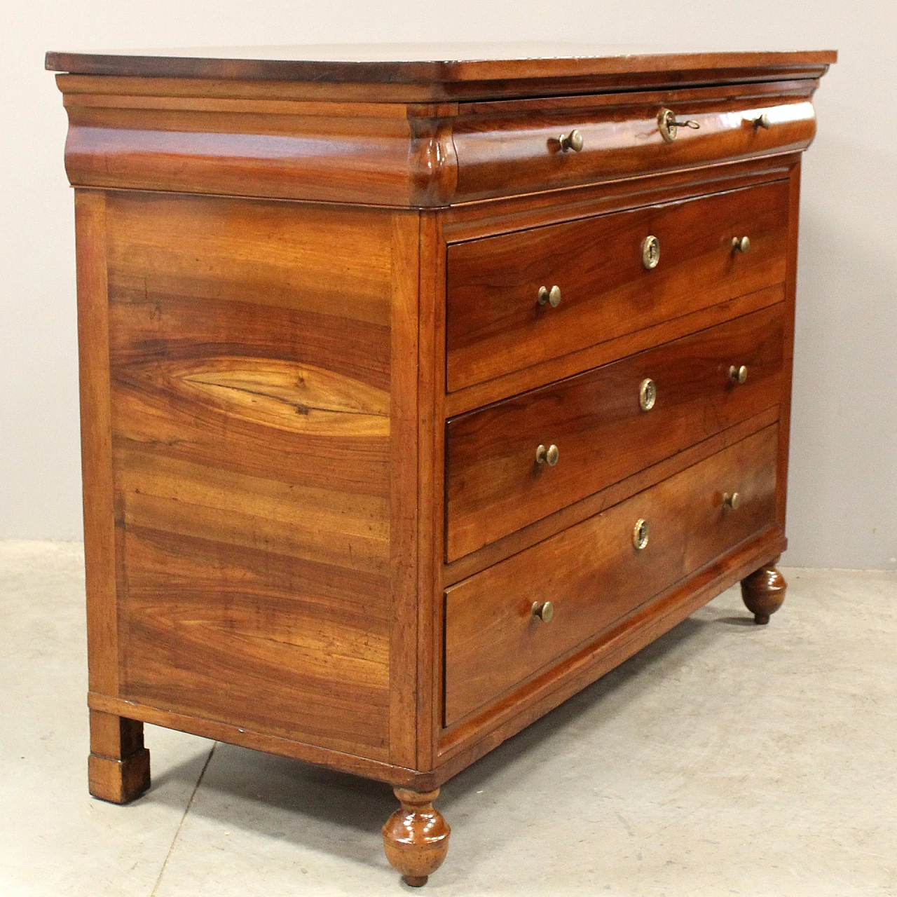 Charles X solid walnut dresser, first half of the 19th century 4