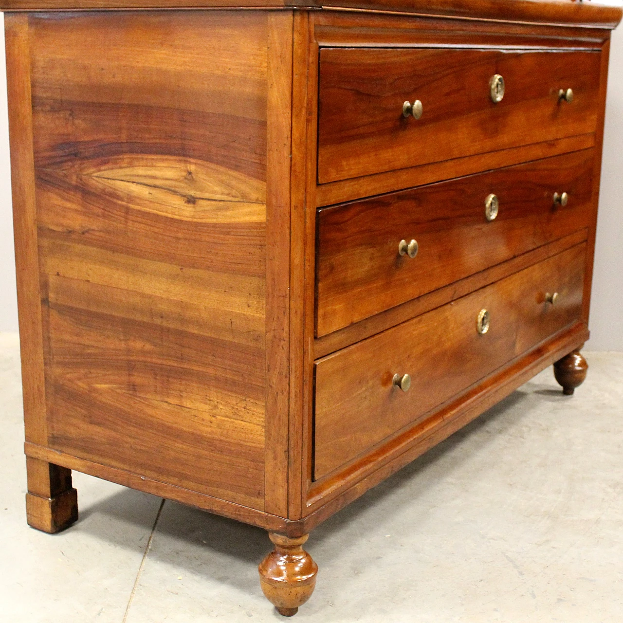 Charles X solid walnut dresser, first half of the 19th century 8