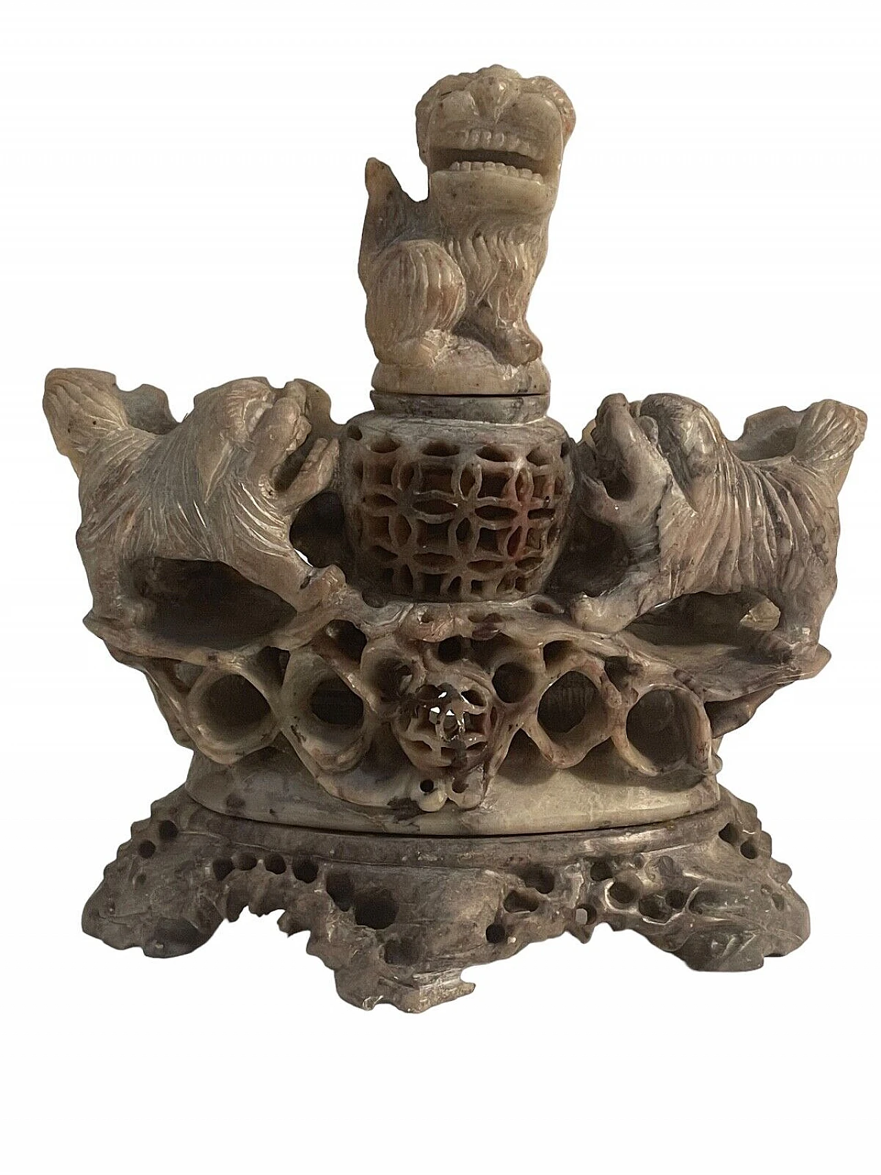 Chinese soapstone perfume burner, 19th century 1