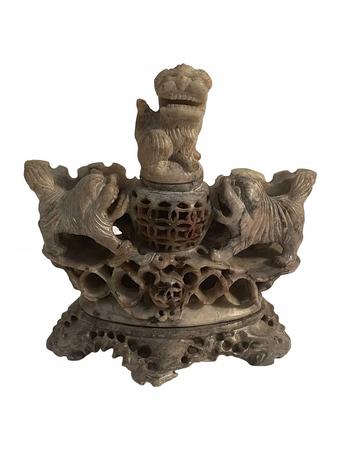 Chinese soapstone perfume burner, 19th century 6