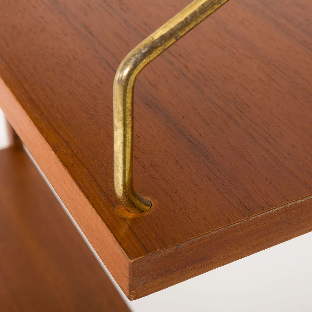 Wall-mounted teak bookcase with desk by Poul Cadovius, 1960s 8