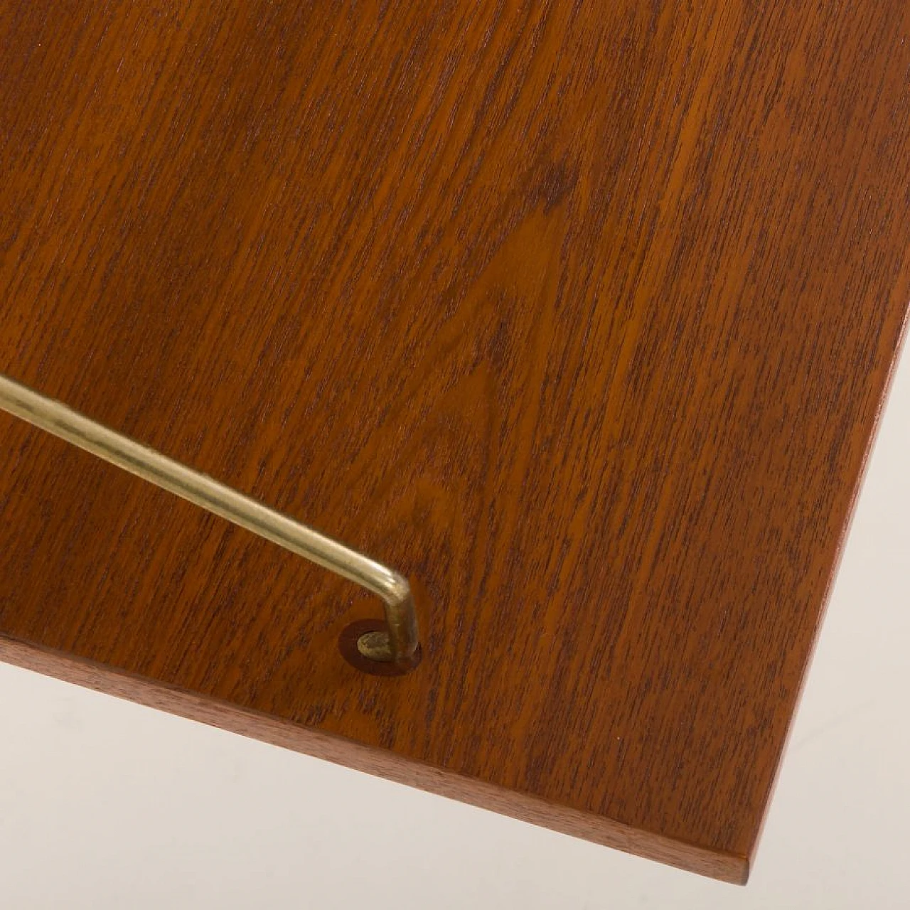 Wall-mounted teak bookcase with desk by Poul Cadovius, 1960s 10