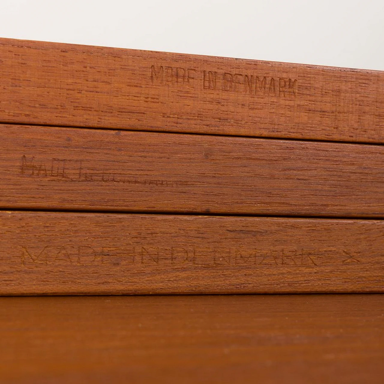 Wall-mounted teak bookcase with desk by Poul Cadovius, 1960s 11