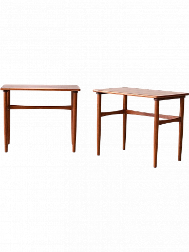 Pair of Scandinavian teak coffee tables, 1960s