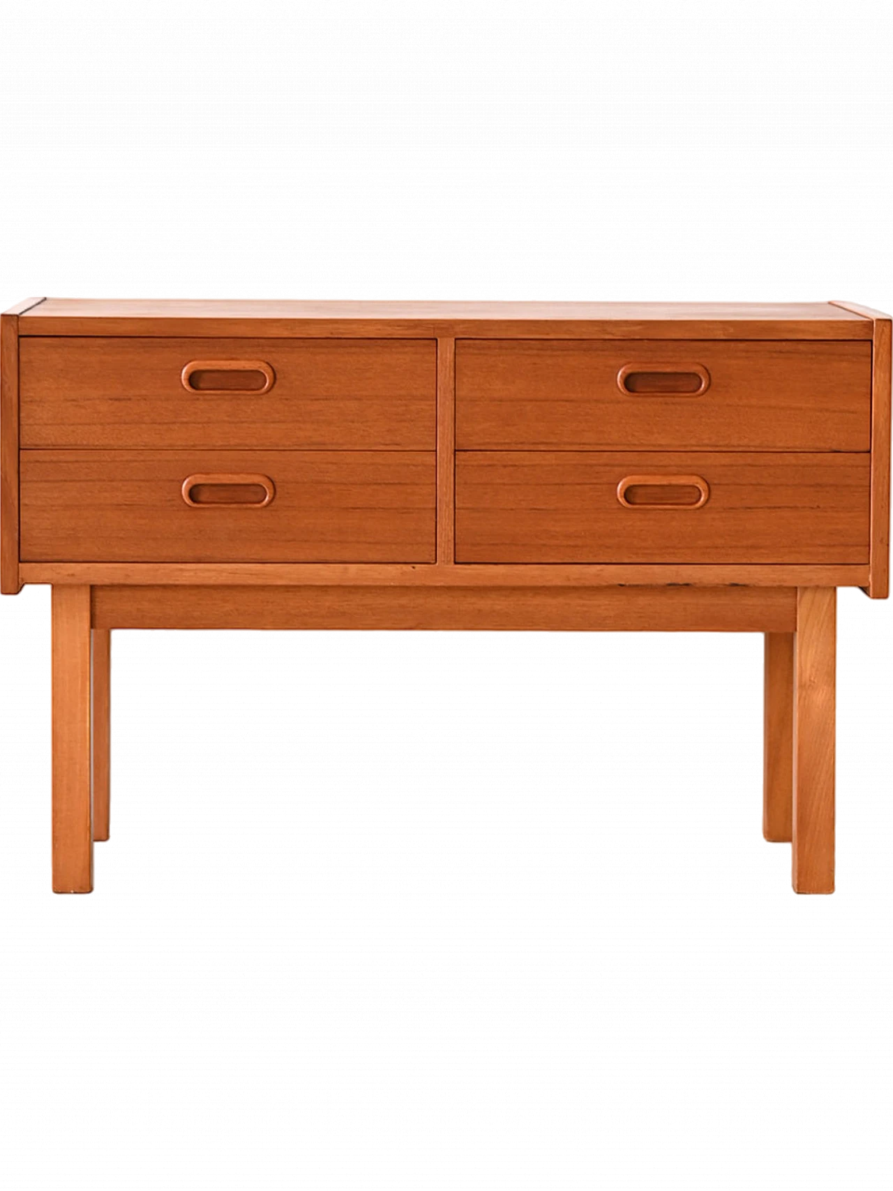 Entryway low sideboard in teak with drawers, 1960s 12