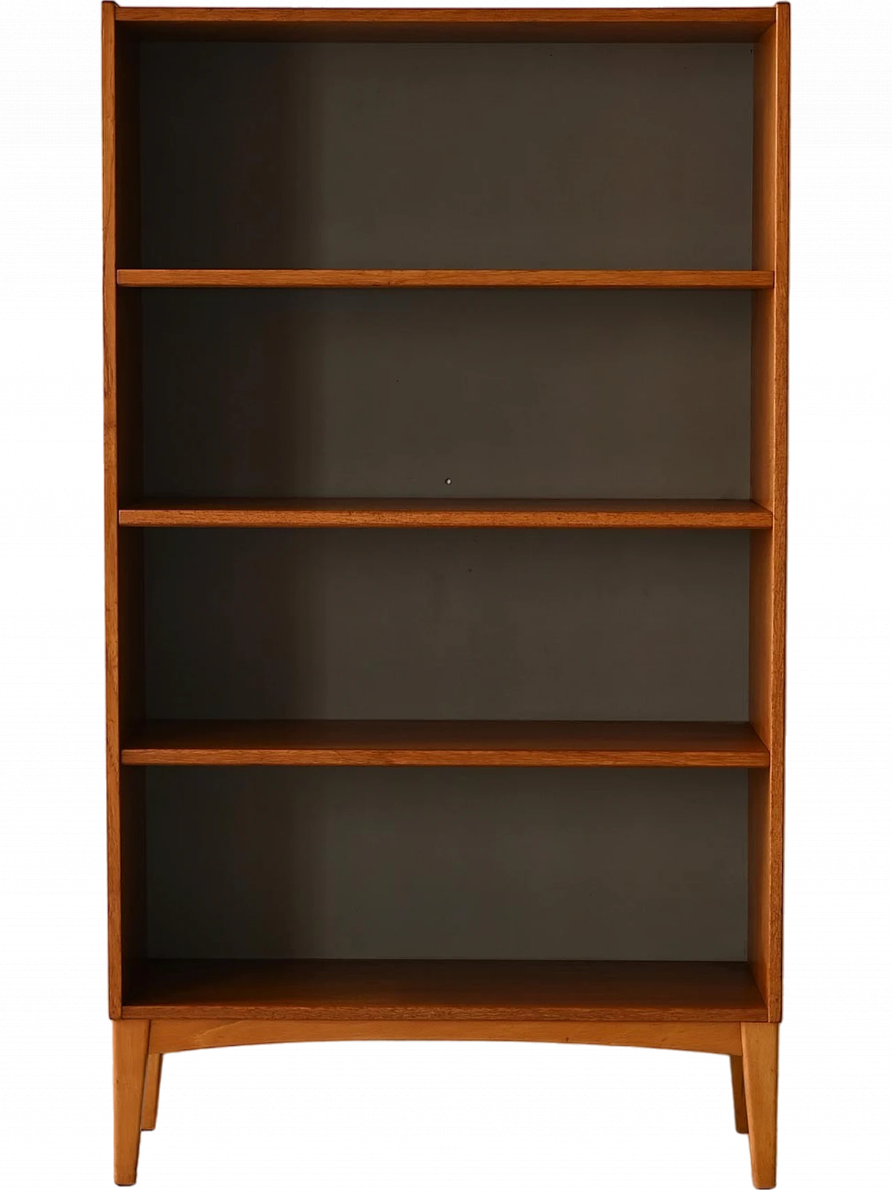 Scandinavian wooden bookcase with 3 adjustable shelves, 1960s 7