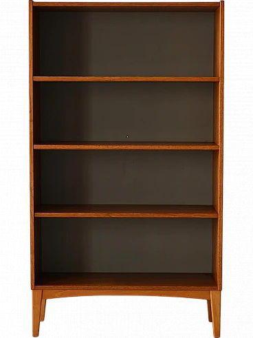 Scandinavian wooden bookcase with 3 adjustable shelves, 1960s