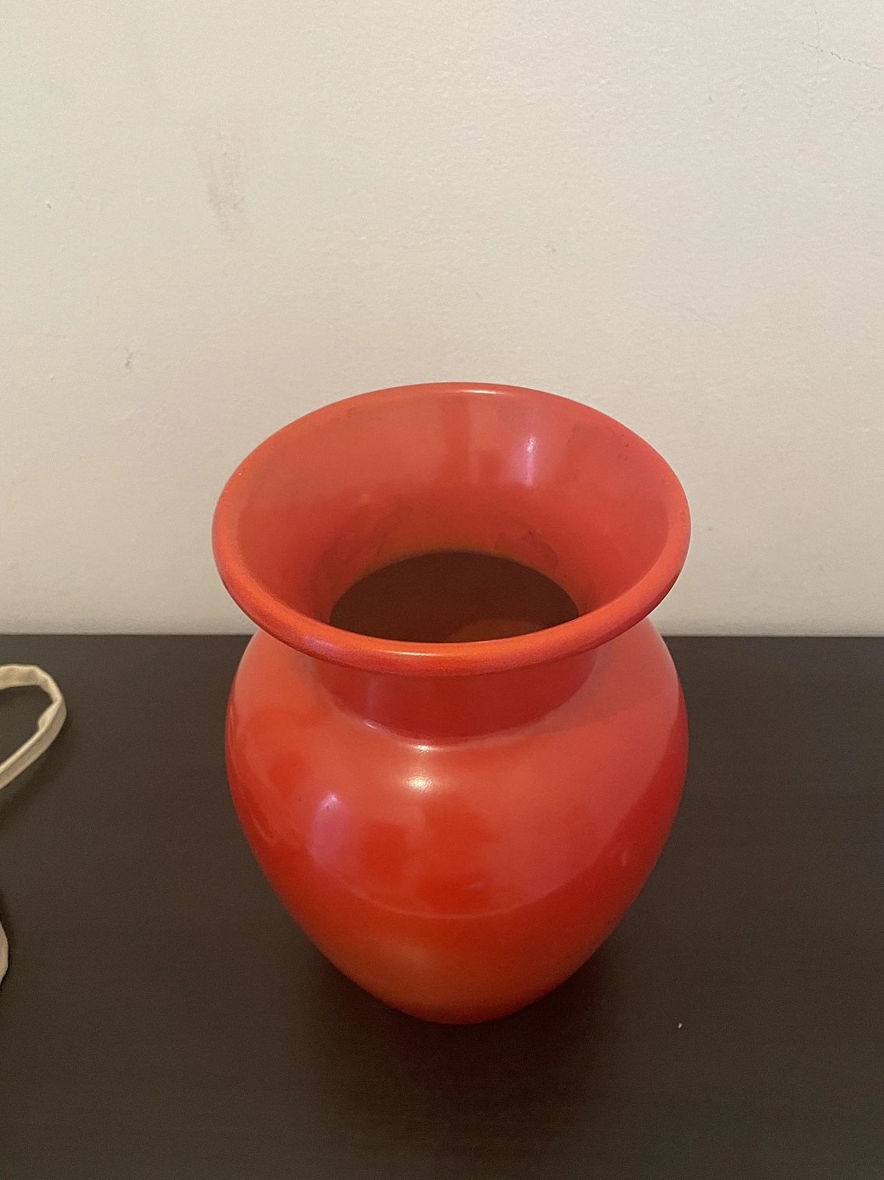 Red ceramic vase by Ponti & Garibaldi for Richard Ginori, 1940s 4