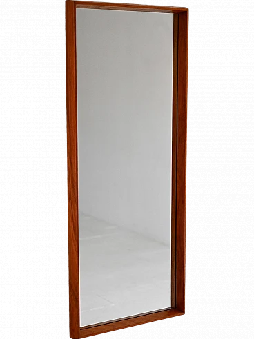 Rectangular wall mirror with teak frame, 1960s