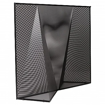 Black metal screen panel Nillarosa by Mario Botta for Alias, 1980s