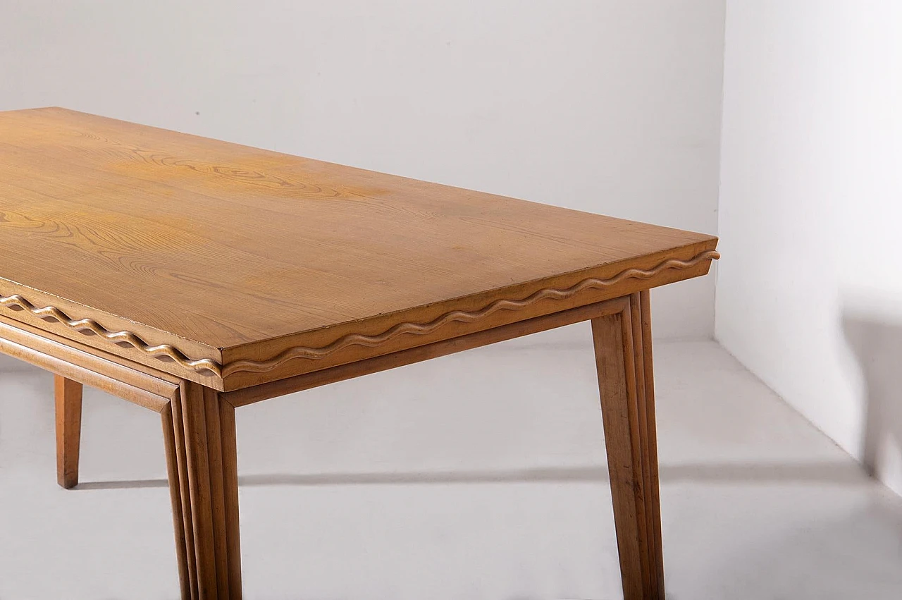 Rectangular dining table in wood attributed to Paolo Buffa, 1950s 7