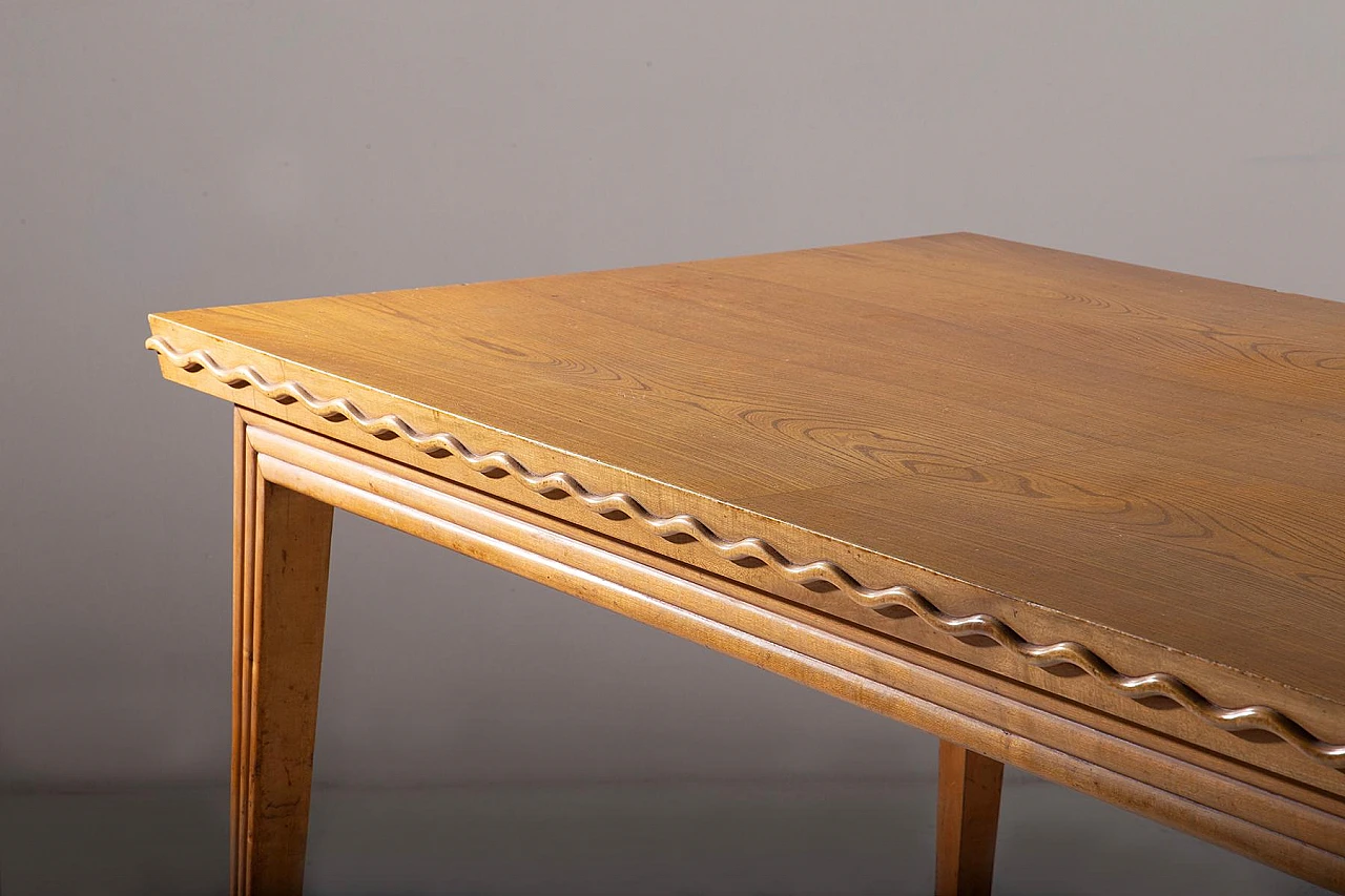 Rectangular dining table in wood attributed to Paolo Buffa, 1950s 8